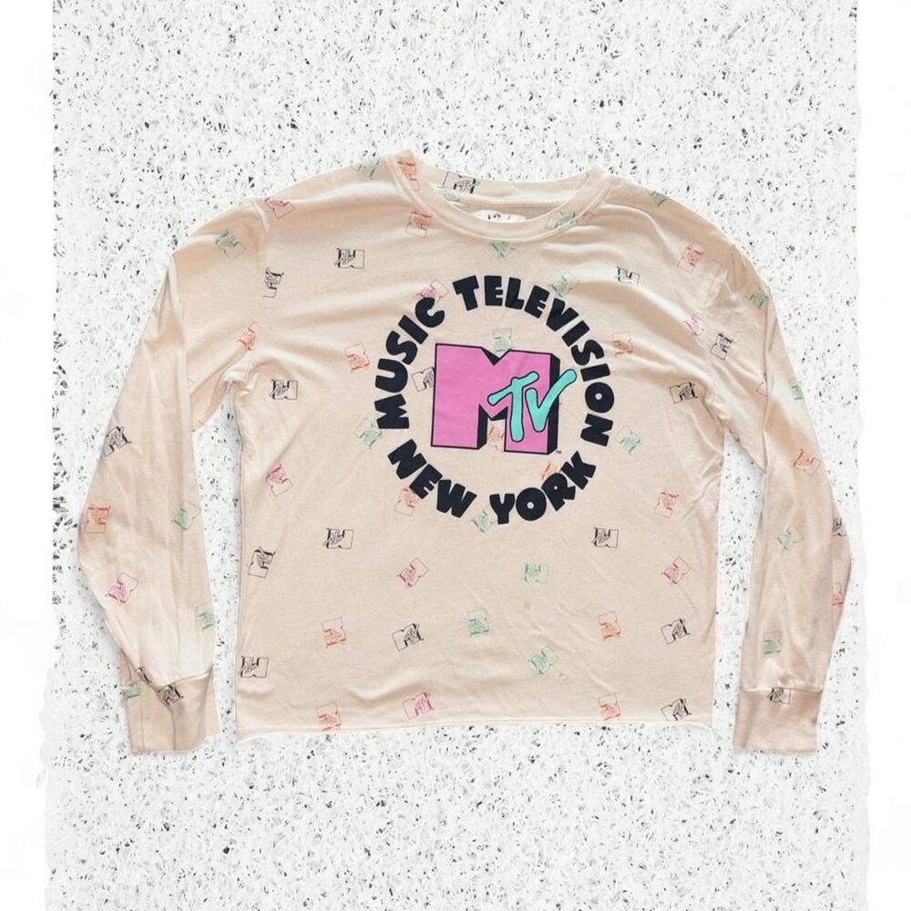 Mtv Women's Pink and Cream Shirt